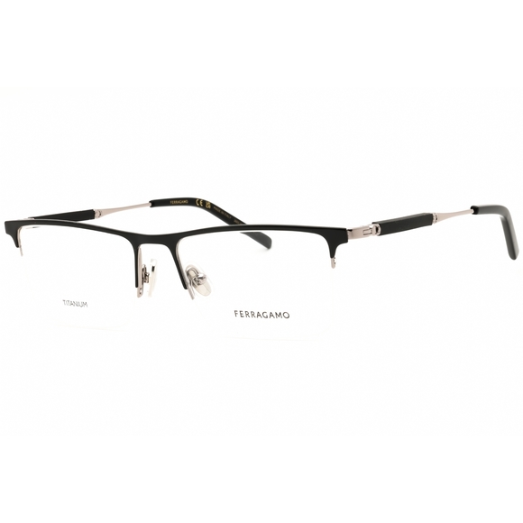 Salvatore Ferragamo SF2586 Eyeglasses Black Titanium Rectangular